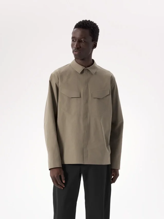 Camisa de campo de manga larga para hombre