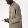 Camisa de campo de manga larga para hombre