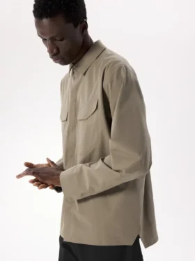 Camisa de campo de manga larga para hombre