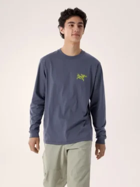 Camisa de manga larga Kragg SL de algodón con estampado de pájaros para hombre