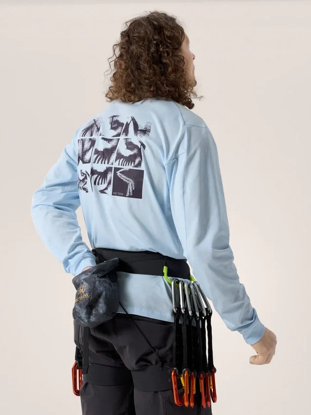 Camisa de manga larga Kragg SL de algodón con estampado de pájaros para hombre