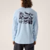 Camisa de manga larga Kragg SL de algodón con estampado de pájaros para hombre