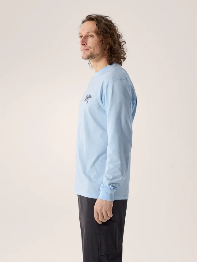 Camisa de manga larga Kragg SL de algodón con estampado de pájaros para hombre