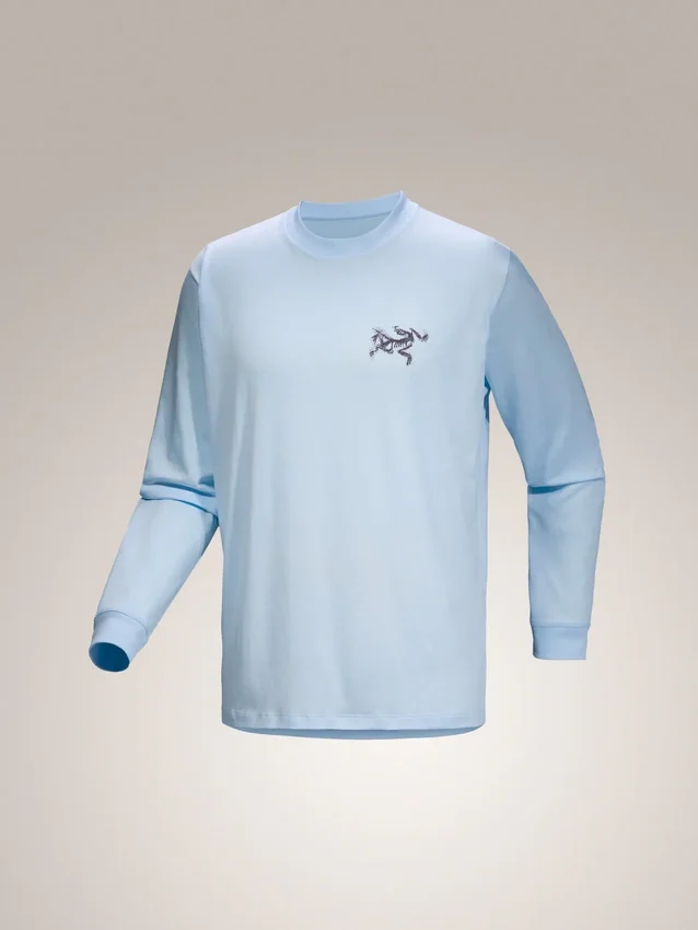 Camisa de manga larga Kragg SL de algodón con estampado de pájaros para hombre