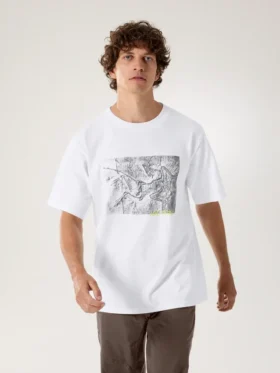 Camisa Kragg Lithographica de algodón para hombre, manga corta