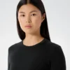 Camiseta de cuello redondo con mangas largas «Frame» para mujer