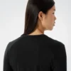 Camiseta de cuello redondo con mangas largas «Frame» para mujer