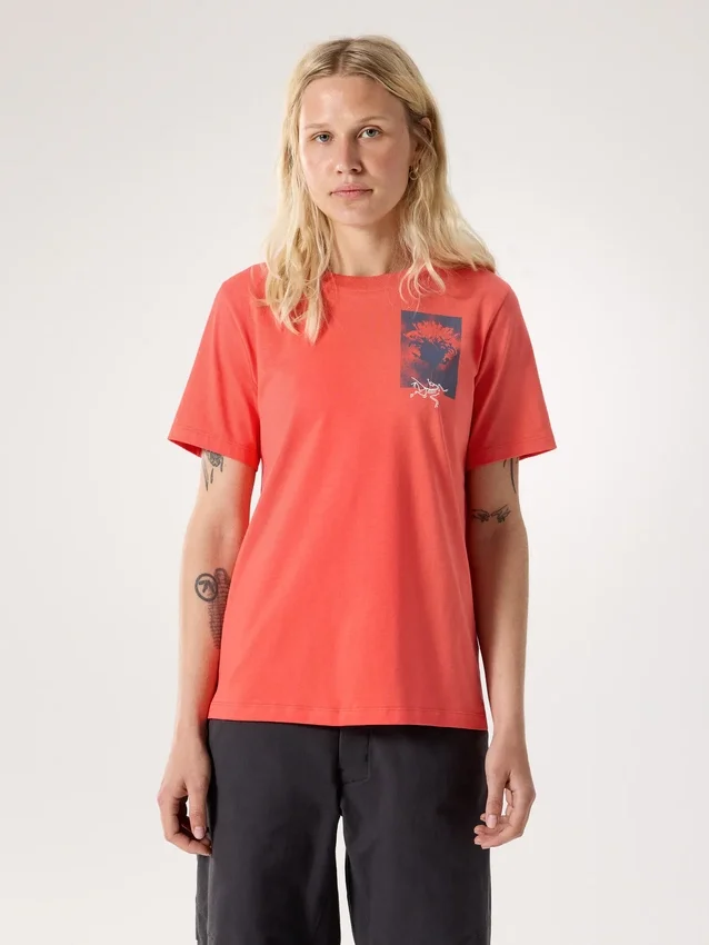 Camiseta de cuello redondo Kragg SL Cotton Superbloom SS para mujer