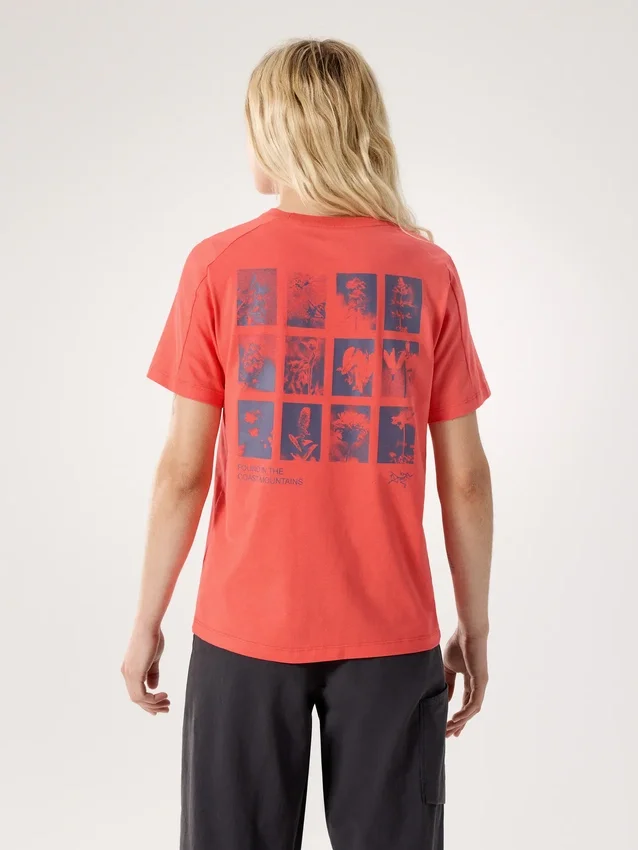 Camiseta de cuello redondo Kragg SL Cotton Superbloom SS para mujer