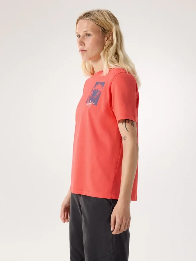 Camiseta de cuello redondo Kragg SL Cotton Superbloom SS para mujer