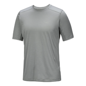 Camiseta de lana merina Ionia de manga corta «Gris oscuro»