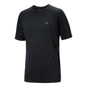 Camiseta de lana merina Ionia de manga corta «Negro»