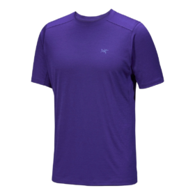 Camiseta de manga corta de lana merina Ionia «Purple»