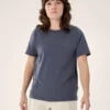 Camiseta de manga corta Kragg SL con emblema de algodón para mujer