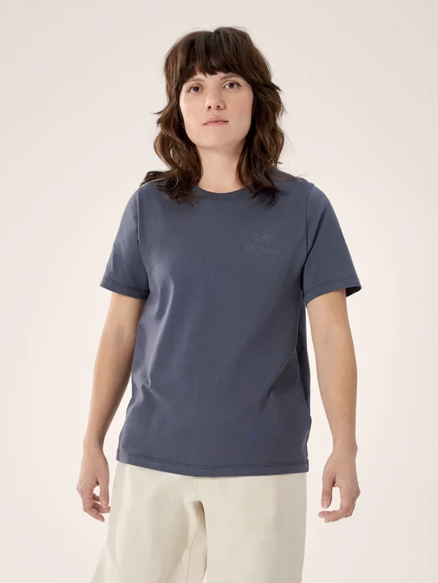 Camiseta de manga corta Kragg SL con emblema de algodón para mujer