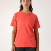 Camiseta de manga corta Kragg SL con emblema de algodón para mujer
