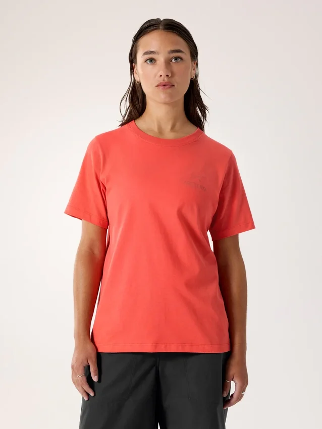 Camiseta de manga corta Kragg SL con emblema de algodón para mujer