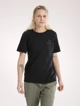 Camiseta de manga corta Kragg SL con emblema de algodón para mujer