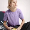 Camiseta de manga corta Kragg SL con emblema de algodón para mujer