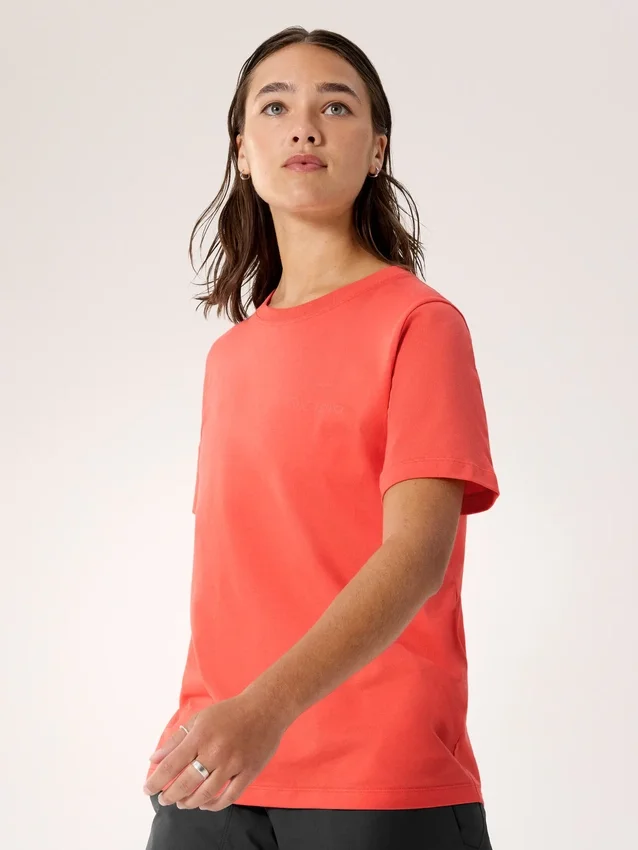 Camiseta de manga corta Kragg SL con emblema de algodón para mujer