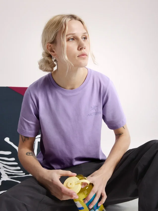 Camiseta de manga corta Kragg SL con emblema de algodón para mujer