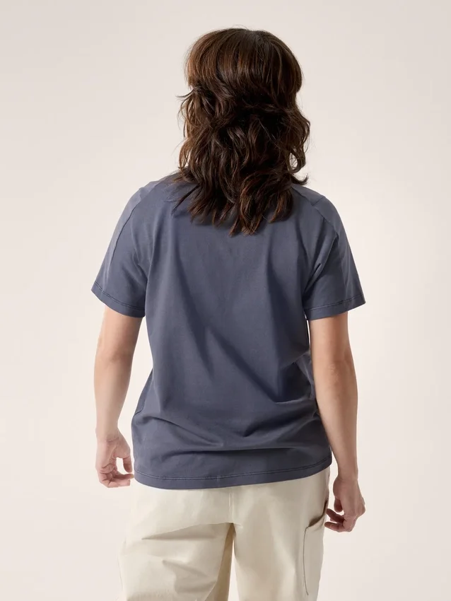 Camiseta de manga corta Kragg SL con emblema de algodón para mujer