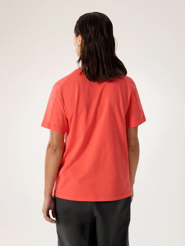 Camiseta de manga corta Kragg SL con emblema de algodón para mujer