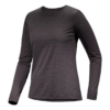 Camiseta de manga larga con cuello redondo Taema «Negro»