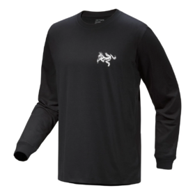Camiseta de manga larga Kragg SL Cotton Bird Tile «Negro»