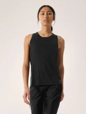 Camiseta de tirantes de lana merina para mujer