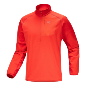 Camiseta Delta con cuello y media cremallera «Roja»