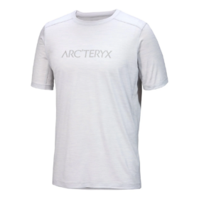 Camiseta «Ionia Merino Wool Arc» con logotipo de palabras, manga corta, «Gris»