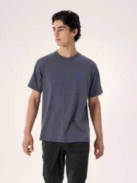 Camiseta Kragg SL de algodón con estampado de pájaros, manga corta, para hombre