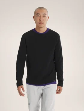 Jersey de cuello redondo Hallam de lana merina para hombre