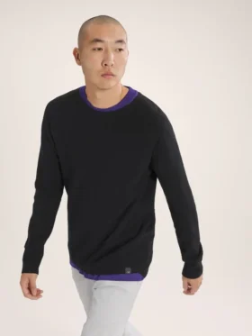Jersey de cuello redondo Hallam de lana merina para hombre