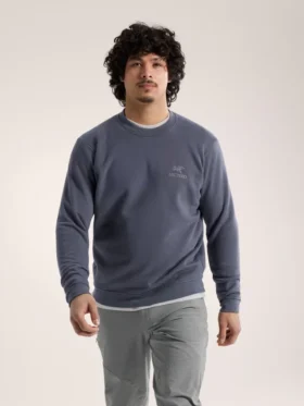 Jersey de forros polares con cuello redondo y emblema para hombre