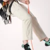 Pantalones Clarkia de algodón de pierna ancha para mujer