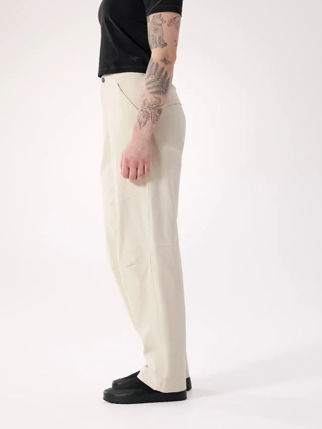 Pantalones Clarkia de algodón de pierna ancha para mujer