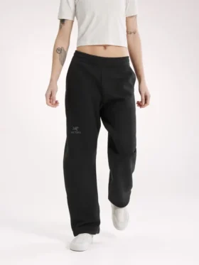 Pantalones de chándal de forro polar con emblema para mujer
