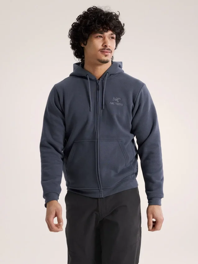 Sudadera con capucha y cremallera completa Emblem para hombre