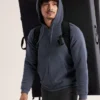 Sudadera con capucha y cremallera completa Emblem para hombre