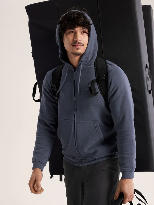 Sudadera con capucha y cremallera completa Emblem para hombre